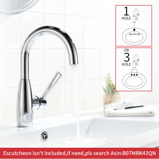 Grifo para lavabo de baño con un orificio, grifo para lavabo de preparación