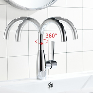 Placa de cromo Grifo de cocina Artículos sanitarios Grifo de agua