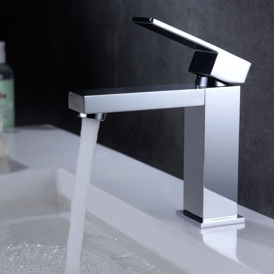 Grifo monomando de latón, agua cuadrada, monomando, lavabo