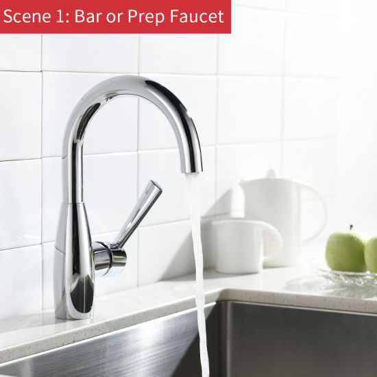 Kitchen Faucet 360 Rotation - Grifo para lavabo, cromado