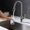 Arco alto Cuello largo Agua fría caliente Saque el grifo del fregadero de la cocina