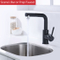 Mezclador monomando para lavabo, grifo negro, grifo negro